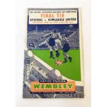 A 1952 F.A. Cup final programme for Arsenal v Newcastle