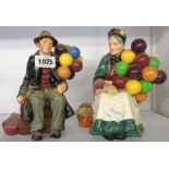 Two Royal Doulton figures The Balloon Man HN 1954 and The Old Balloon Seller HN 1315