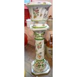 A 20th Century Capodimonte jardiniere and stand