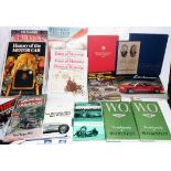 A collection of vintage and later motoring related hardback books including two copies of W.O. The