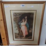 A gilt framed coloured mezzotint signed in pencil Sydney E. Wilson with embossed blind stamp, "