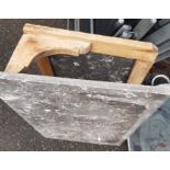 A marble washstand top and splash back