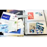 A box sleeved ring bound album containing a collection of Concorde ephemera including tickets,