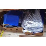Two boxes containing a quantity of fabric lengths - various patterns, sizes, designs, etc.