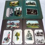 Two postcard albums containing a collection of early 20th Century and later postcards including