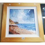 Robert "Rob" Smith (Dawlish): a framed oil on board with deep impasto entitled "Squall