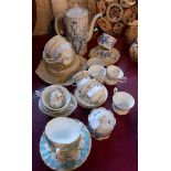 Five Royal Albert Brigadoon pattern cups and saucers - sold with another Royal Albert part tea