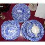 A quantity of blue and white Copeland Spode Italian pattern including plates, bowls, etc.
