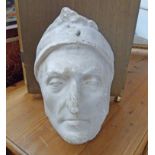 A 19th Century plaster wall mask of Dante by Brucciani of London