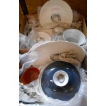 A quantity of early 1960's Susie Cooper Black Fruit pattern dinner ware including tureens, plates,