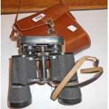 A cased pair of Habicht 10X40 binoculars with Swarovski optics
