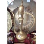 A large 20th century Indian brass coffee pot