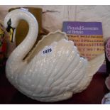A large Dartmouth pottery swan planter