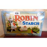 A reproduction enamel Robin Starch sign