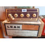 A mid 1960's Leak Varislope 2 preamp in original packing box with service receipt and other