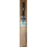 A vintage Gunn & Moore cricket bat signed by the 1984 Nottinghamshire CCC team