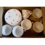 A vintage Mayfair rose pattern bone china tea set