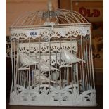 Graduated set of three metal bird cages