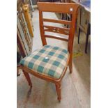 A set of six Eastern hardwood framed standard dining chairs in the 19th Century style with