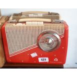 Two vintage Kolster Brandes Scarlet and Golden Rhapsody radios