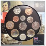 A 2009 United Kingdom Uncirculated Coin Collection including Kew Gardens 50p