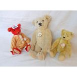 Three modern Steiff Teddy bears - one with growl