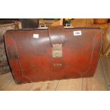 Old leather satchel style briefcase