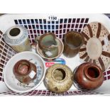 Six pieces of studio pottery including Dart, Jennie Hale, etc. - sold with a stoneware jar and