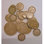 A small quantity of mostly Great British silver coinage