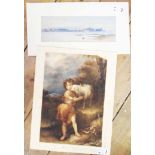 Two unframed watercolours, one depicting a view of Valetta - indistinctly signed, the other a