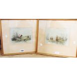 John Sanderson-Wells: a pair of hunting prints, entitled "Bring them On" and "After a Good Day" -