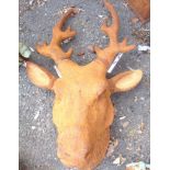 A cast iron stag's head