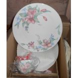 A Royal Doulton bone china Carmel pattern part tea service