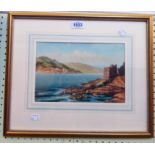 Roland Stead: a gilt framed watercolour, entitled Kingswear Castle, Devon