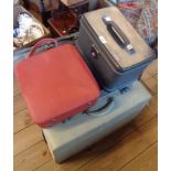Six various items of luggage