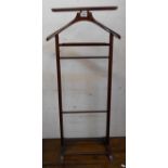 A 20th Century stained beech valet stand