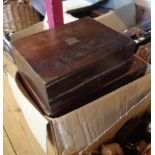 Three antique wooden box carcasses for restoration