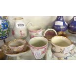 A small selection of 18th and 19th Century Oriental and European porcelain items including Dresden