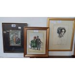 Three 19th Century framed coloured fashion prints