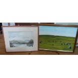 Michael Latouche: a framed painting on board, entitled Scorhill Stone Circle, Dartmoor - signed -