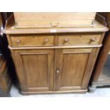 An 82cm Victorian mahogany washstand with low raised splashback, two frieze drawers and pair of