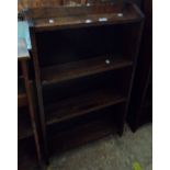 A 61cm 20th Century stained oak open shelf bookcase