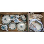 A Midwinter Spanish Garden part coffee and dinner service - sold with a box of assorted ceramics