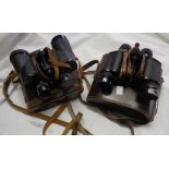 A cased pair of Canon 7X35 binoculars - sold with a similar pair by Paralux