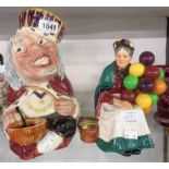 A Shorter character jug "Old King Cole" - sold with a Royal Doulton figure 'The Old Balloon