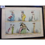 After Thomas Rowlandson: a humourous satirical coloured