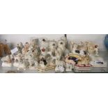 A large collection of 19th Century Staffordshire and other pottery and porcelain animal figurines