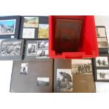 A collection of 20th Century family postcard albums, including various trips abroad, Lapland,