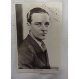 A signed photographic postcard of Sir John Geilguid