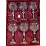 A boxed set of six Cristallerie Zwiesel wine glasses
